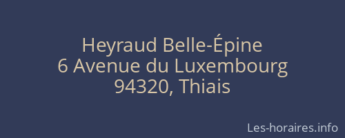 Heyraud Belle-Épine