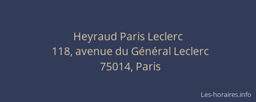 Heyraud Paris Leclerc
