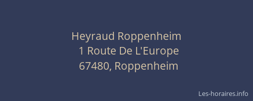 Heyraud Roppenheim