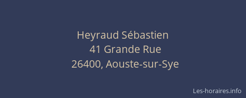 Heyraud S&eacute;bastien