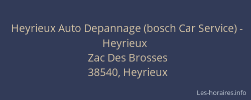 Heyrieux Auto Depannage (bosch Car Service) - Heyrieux