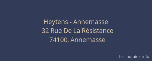 Heytens - Annemasse