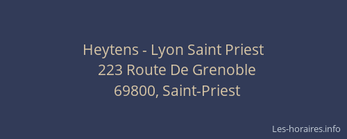 Heytens - Lyon Saint Priest