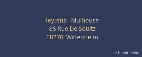 Heytens - Mulhouse