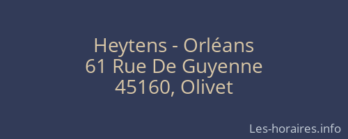Heytens - Orléans