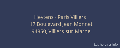 Heytens - Paris Villiers