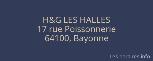 H&G LES HALLES