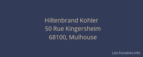 Hiltenbrand Kohler