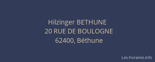 Hilzinger BETHUNE