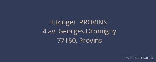 Hilzinger  PROVINS