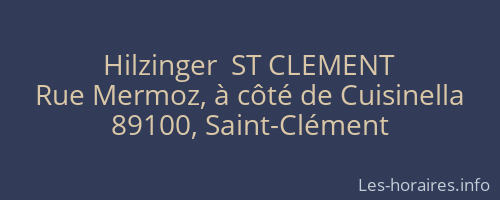 Hilzinger  ST CLEMENT
