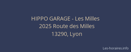 HIPPO GARAGE - Les Milles