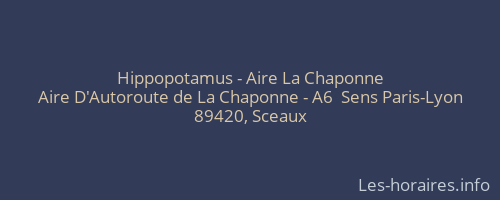 Hippopotamus - Aire La Chaponne