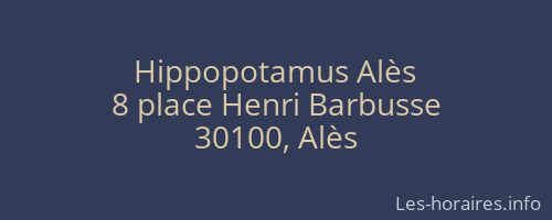 Hippopotamus Alès