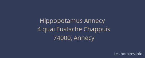 Hippopotamus Annecy