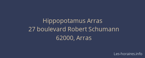 Hippopotamus Arras