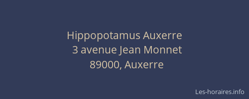 Hippopotamus Auxerre
