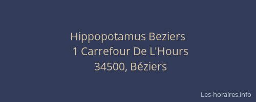 Hippopotamus Beziers