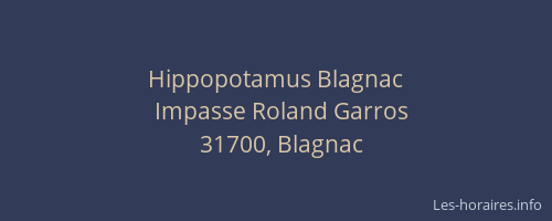 Hippopotamus Blagnac
