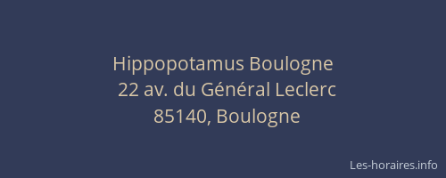 Hippopotamus Boulogne