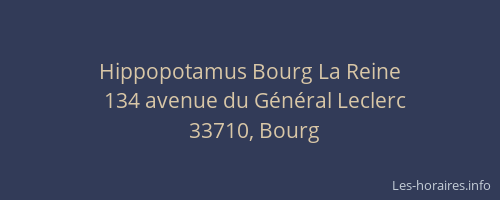 Hippopotamus Bourg La Reine