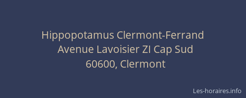 Hippopotamus Clermont-Ferrand