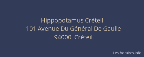 Hippopotamus Créteil