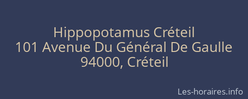 Hippopotamus Créteil