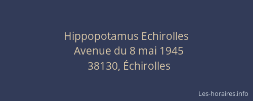 Hippopotamus Echirolles