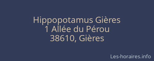 Hippopotamus Gières