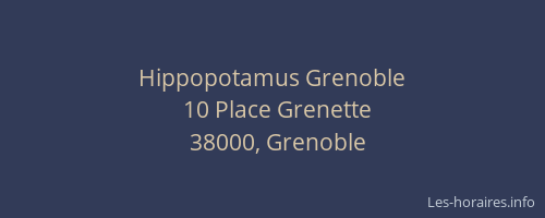 Hippopotamus Grenoble