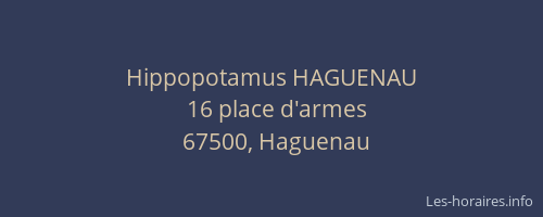 Hippopotamus HAGUENAU