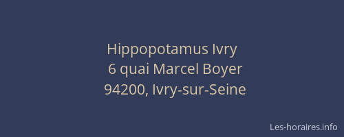 Hippopotamus Ivry