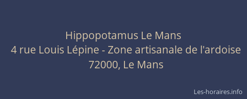 Hippopotamus Le Mans