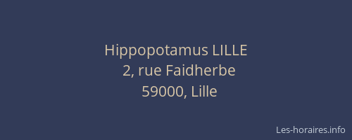 Hippopotamus LILLE