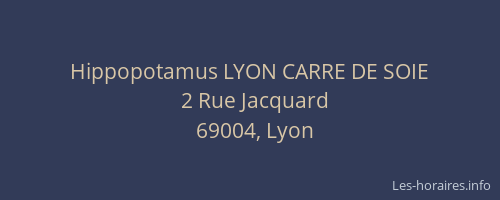 Hippopotamus LYON CARRE DE SOIE