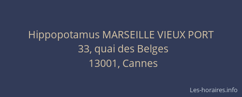 Hippopotamus MARSEILLE VIEUX PORT
