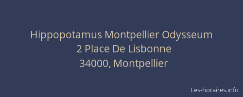 Hippopotamus Montpellier Odysseum