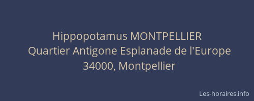 Hippopotamus MONTPELLIER
