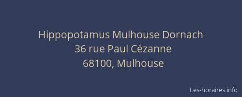Hippopotamus Mulhouse Dornach
