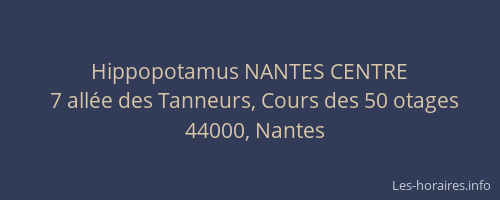 Hippopotamus NANTES CENTRE