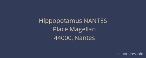 Hippopotamus NANTES