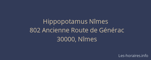 Hippopotamus Nîmes