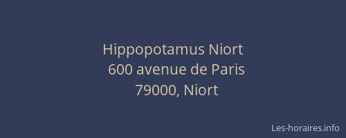 Hippopotamus Niort