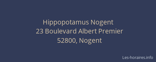 Hippopotamus Nogent