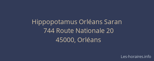 Hippopotamus Orléans Saran