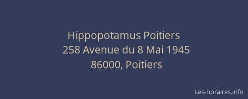 Hippopotamus Poitiers