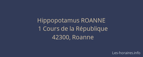 Hippopotamus ROANNE