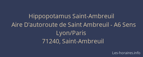 Hippopotamus Saint-Ambreuil