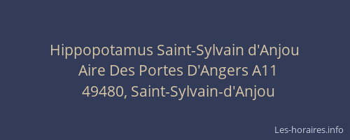 Hippopotamus Saint-Sylvain d'Anjou